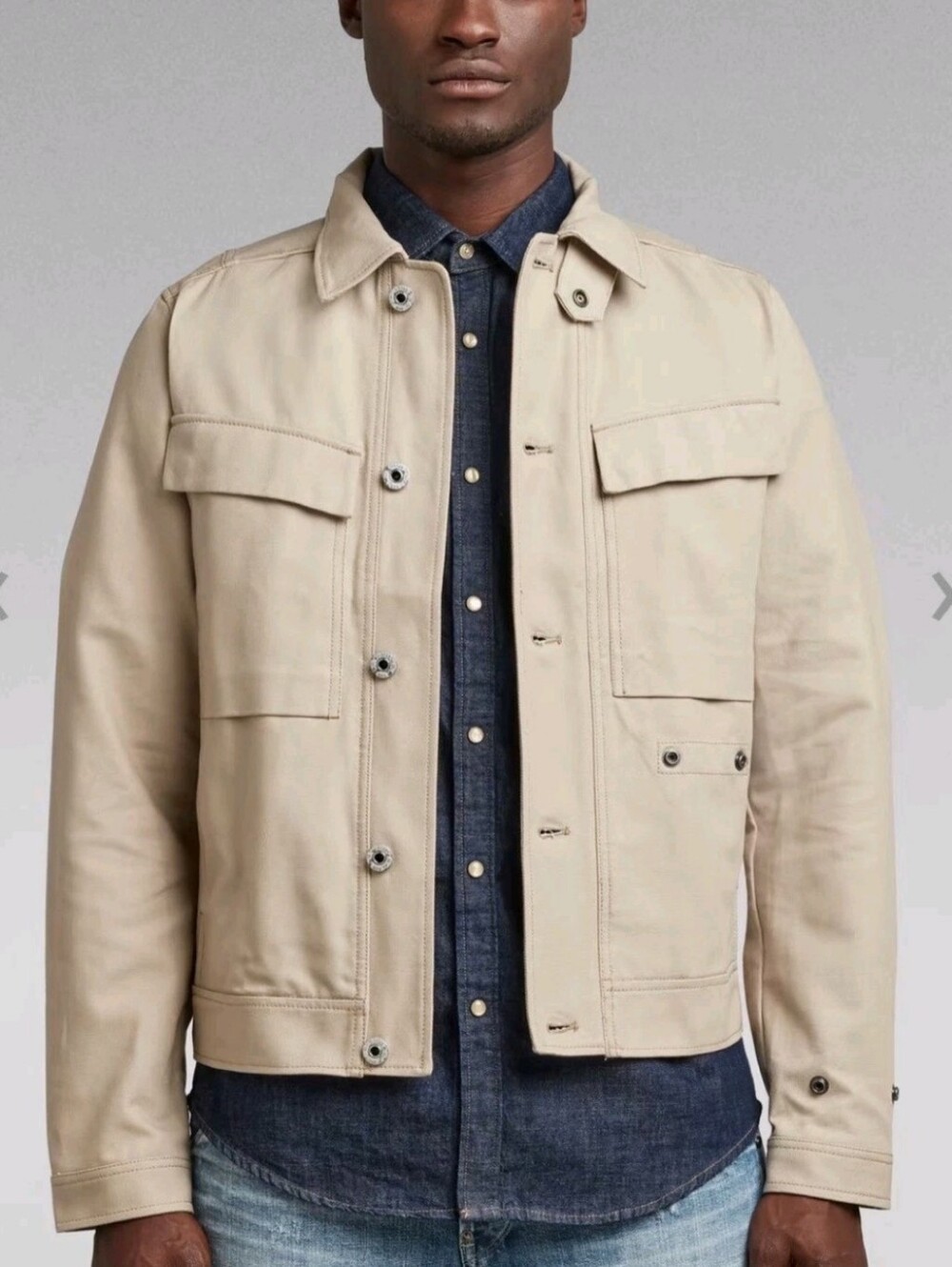 Raw G Star Men's Classic Utility Jacket in Beige XL